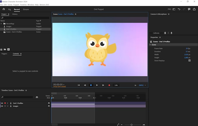 Gig Preview - Create killer adobe character animator puppet for you