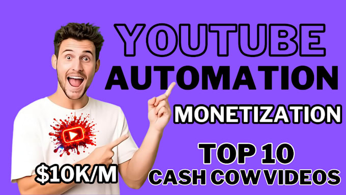 Gig Preview - Setup youtube automation channel, monetized channel, faceless cash cow video