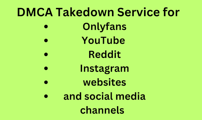 Gig Preview - Help for dmca takedown,violation,infringement,copyright claim,content removal