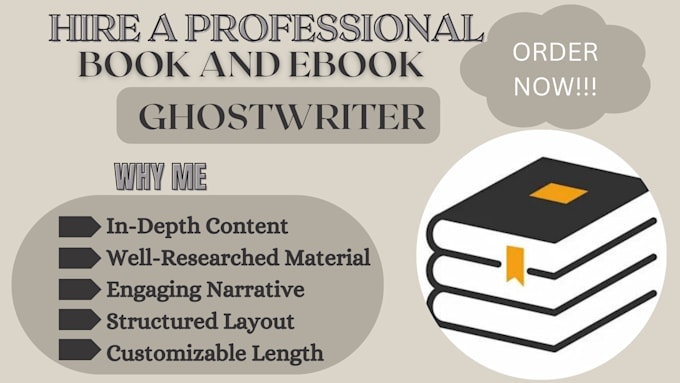 Gig Preview - Ebook ghostwriter KDP book editor ghost book writer nonfiction ghostwriter