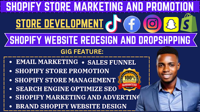 Gig Preview - Promote shopify marketing ecommerce sales funnel and promotion traffic