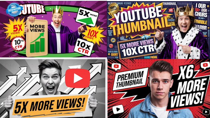 Gig Preview - Create attractive and amazing youtube thumbnail design