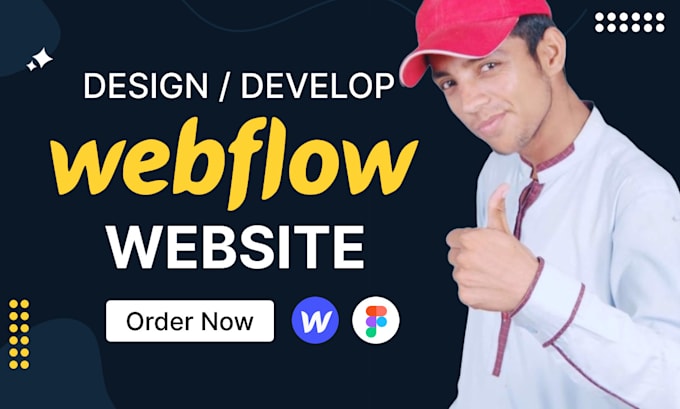 Gig Preview - Design develop and setup cms of webflow websites