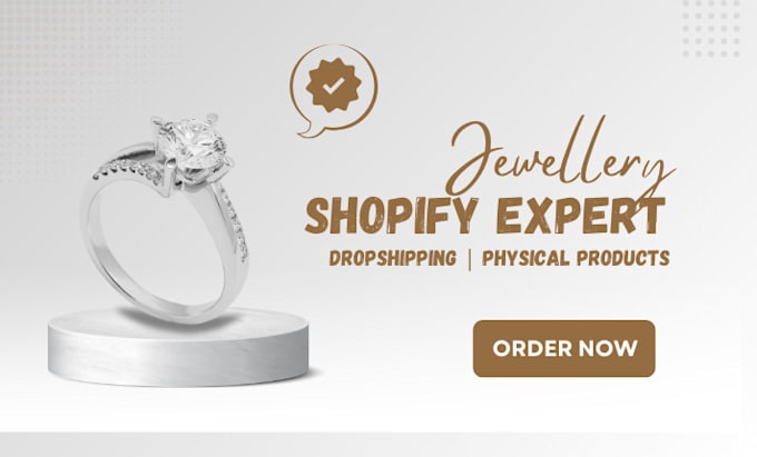 Gig Preview - Design jewelry shopify store engagement ring necklace jewelry website