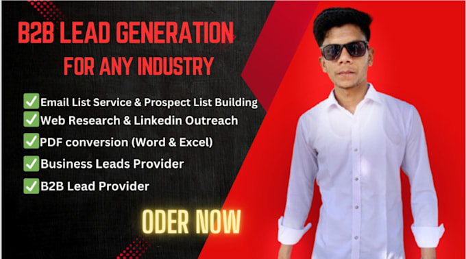 Gig Preview - Provide b2b lead generation and verified email list