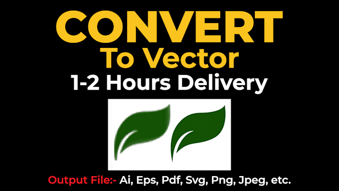 Gig Preview - Do vector tracing or convert to vector quickly