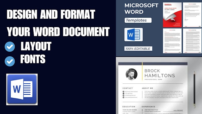 Gig Preview - Design and format your ms word assignments and reports quickly