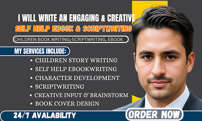 Gig Preview - Scriptwriter for ebooks, childrens storybooks, self help ebooks, formatting,kids