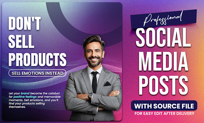 Gig Preview - Create stunning professional social media posts, creatives