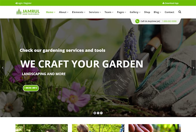 Gig Preview - Create gardening, landscaping, plants, and farming wordpress website