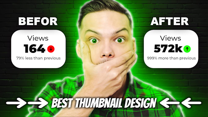 Gig Preview - Make eye catching thumbnail to grow your CTR