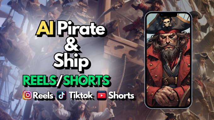 Gig Preview - Ai pirate and ship for short réels, and tiktok video