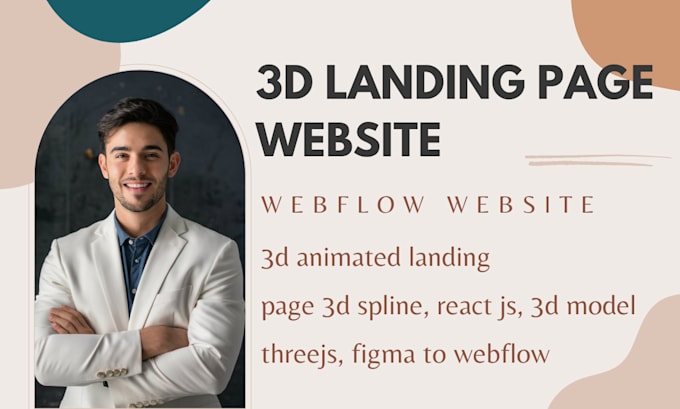 Bestseller - 3d spline 3d animated landing page react js 3d model threejs, figma to webflow