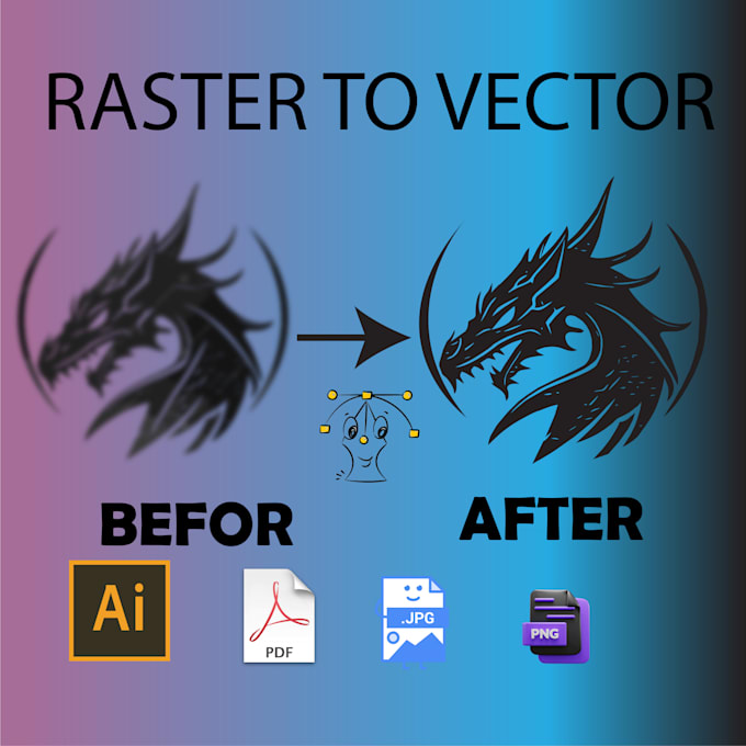 Gig Preview - Trace raster to vector logo for you