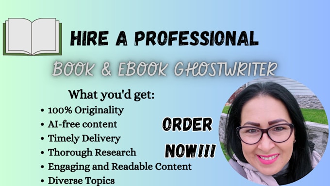 Gig Preview - Ghostwrite up to 50,000 words ebook non fiction ghostwriter kindle ebook writer