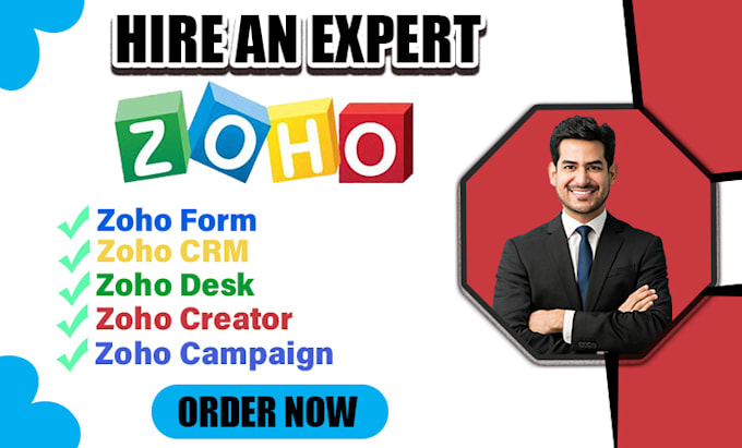 Gig Preview - Set up zoho CRM, zoho campaigns, zoho books, zoho forms