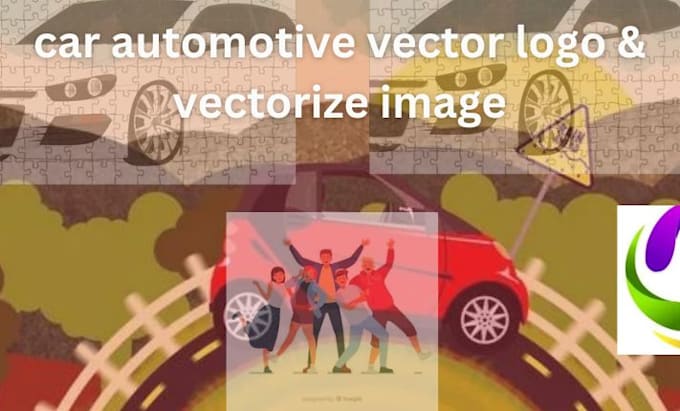 Gig Preview - Draw your car automotive vector logo vectorize image vector work flat vector