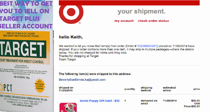 Gig Preview - Approve target plus seller account