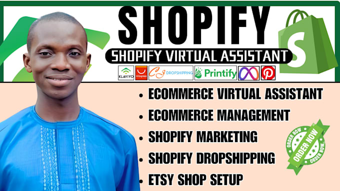 Gig Preview - Be your shopify store virtual assistant or website manager