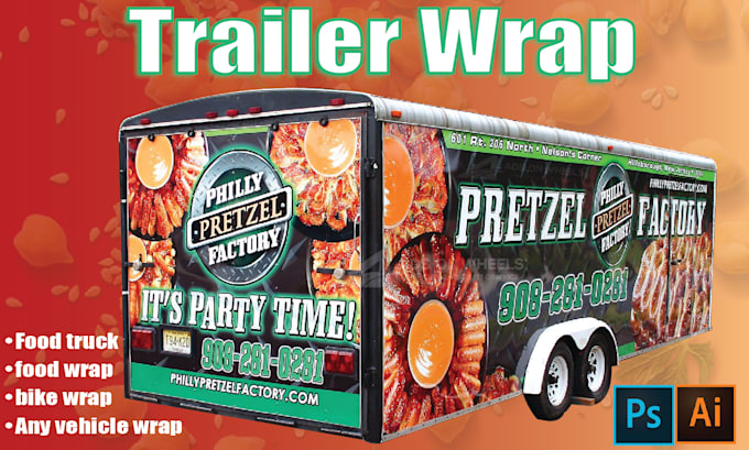 Gig Preview - Do trailer wrap, food trailer wrap, or truck wrap design