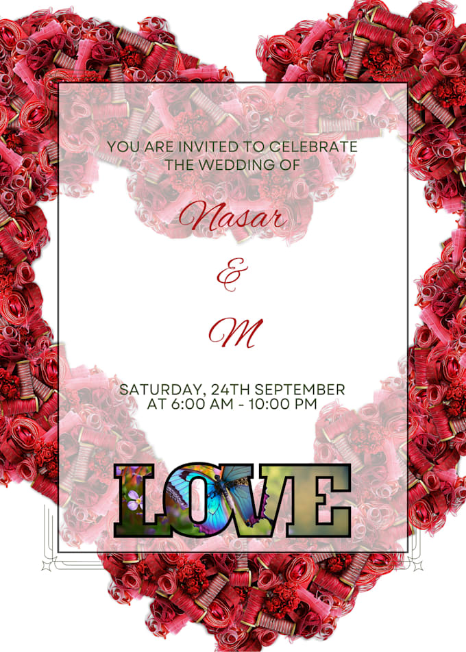 Gig Preview - Design invitation, wedding, birthday and greeting card etc