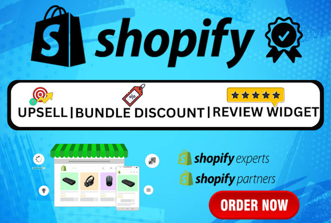 Gig Preview - Setup upsell bundle discounts, and reviews widget in your shopify store