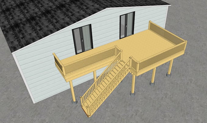 Gig Preview - Provide professional deck addition drawing set for permit