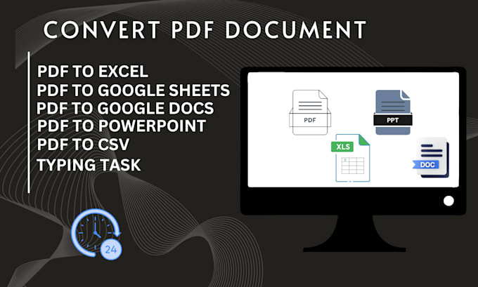 Gig Preview - Convert pdf to excel and google sheets or docs