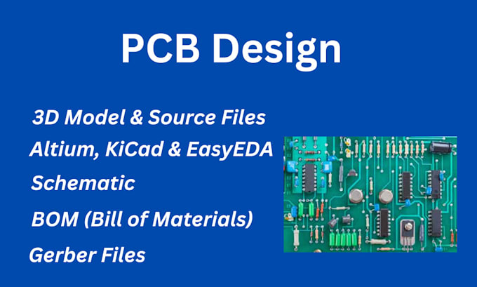 Gig Preview - Do pcb design, schematics, gerber, and bom in altium, kicad