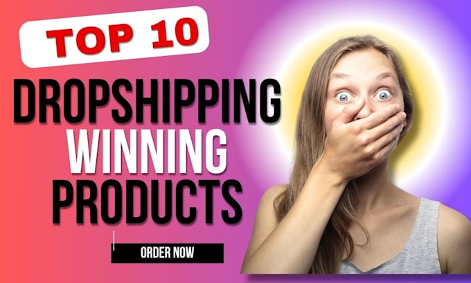 Gig Preview - Find winning products for shopify dropshipping, product research, video ads