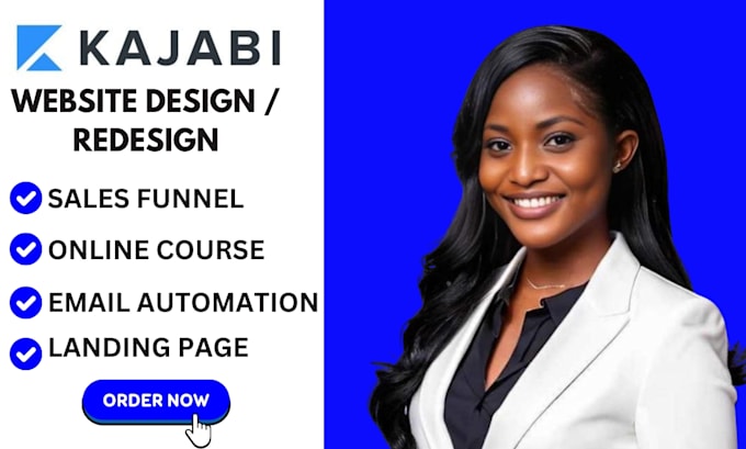 Gig Preview - Kajabi website design, kajabi online course, kajabi sales funnel, landing page