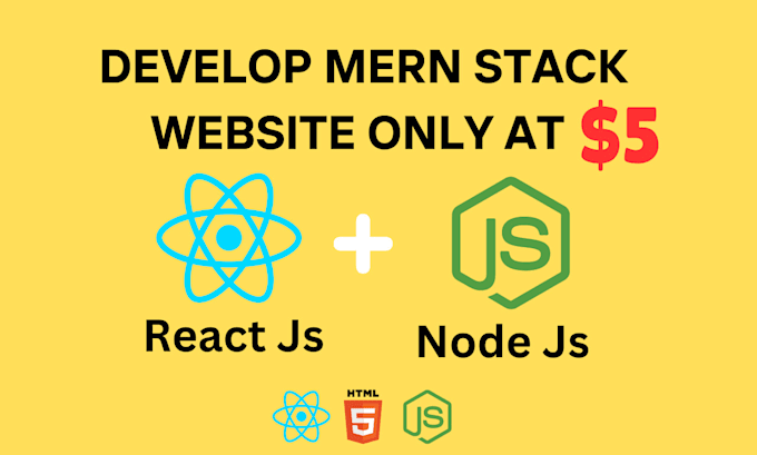 Gig Preview - Develop mern stack website with react front end node js express js mongodb