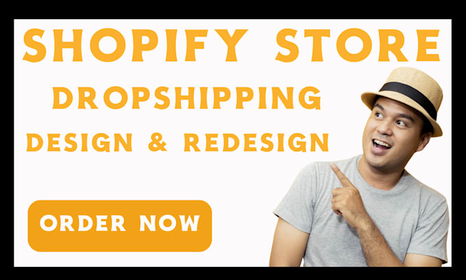 Gig Preview - Create shopify store, build shopify website design, shopify dropshipping