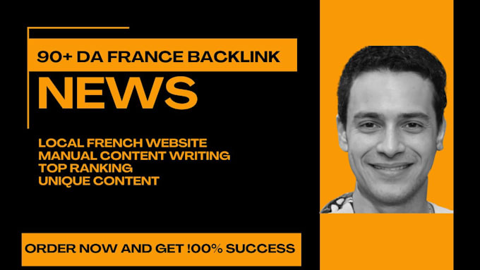 Gig Preview - France SEO from top fr da90 newspapers backlinks building do follow french new