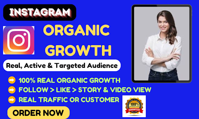 Gig Preview - Promote and manage to grow your instagram organic growth