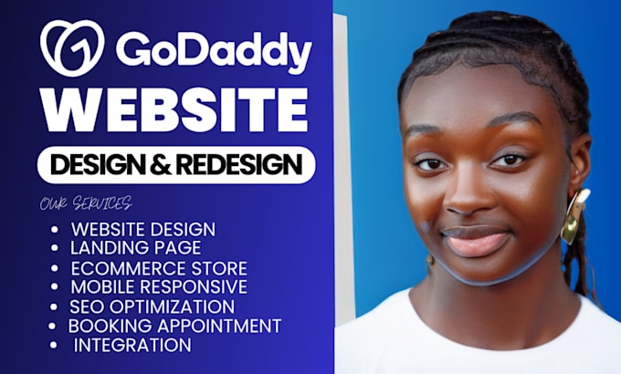 Gig Preview - Godaddy website design godaddy website redesign godaddy website design godaddy