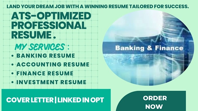 Gig Preview - Craft an ats optimized resume for sales, banking, and finance roles