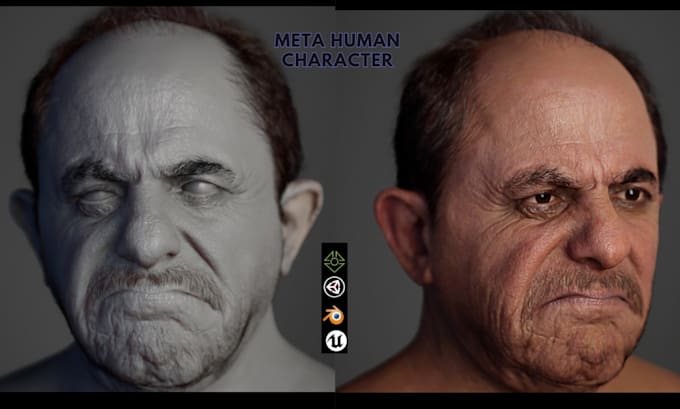 Gig Preview - Create and rig 3d metahuman model hyper realistic ue5 video game character