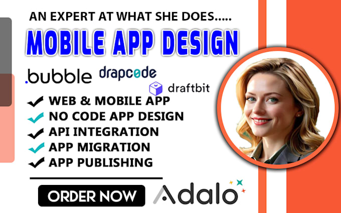 Bestseller - build a no code mobile app on bubble io adalo flutterflow drapcode draftbit