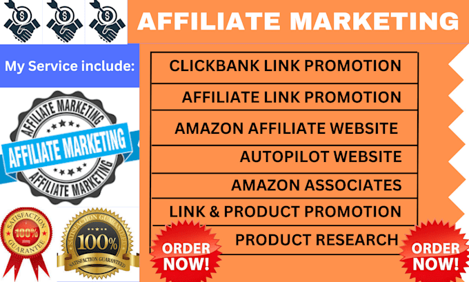 Gig Preview - Do clickbank link promotion affiliate marketing tiktokshop affilate sales funnel