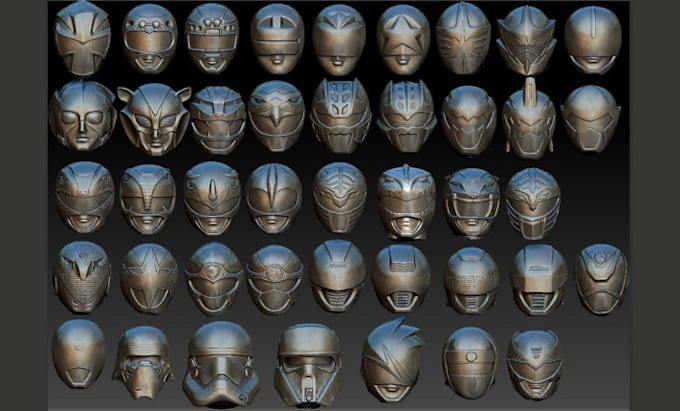 Gig Preview - Design 3d mask helmet cosplay armor halloween mask head model props for printing