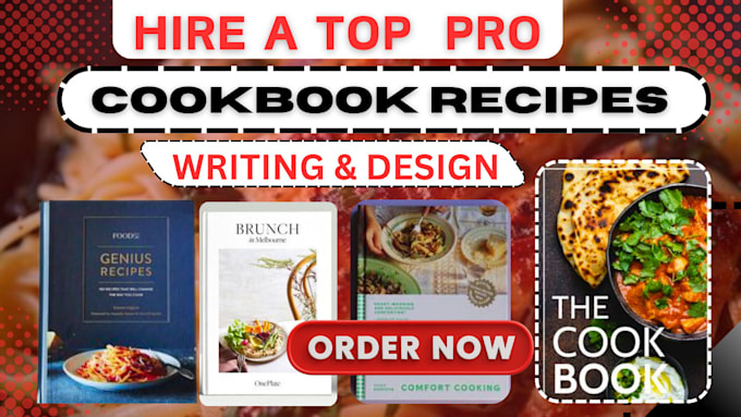 Gig Preview - Ghostwrite design cookbook recipebook, cookbook design,cookbook formatting ebook