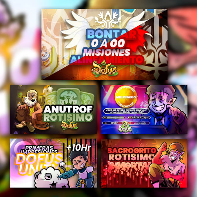 Gig Preview - Create a original thumbnail, emblems, banner and alerts for yt and twitch