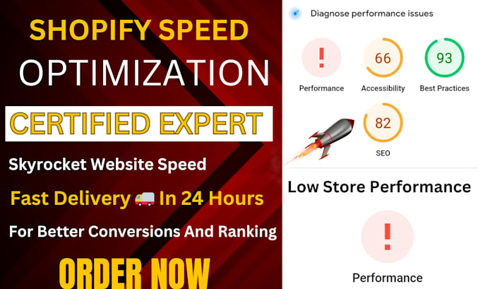 Gig Preview - Do shopify speed optimization to increase conversion and sales