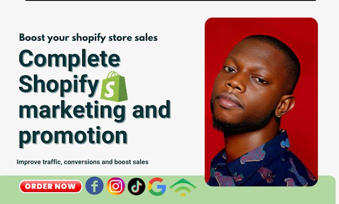 Gig Preview - Boost shopify sales shopify social media marketing shopify manager