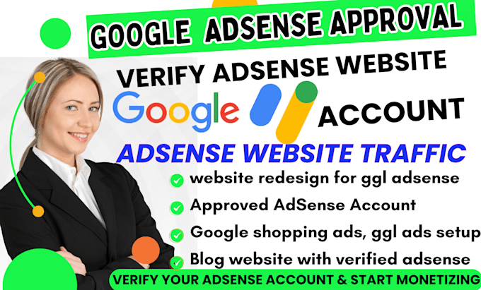 Gig Preview - Do google adsense approval, fix adsense website issue, setup adsense website seo