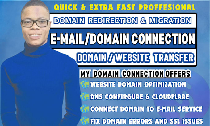 Gig Preview - Connect domain, do domain transfer, redirect domain, connect domain, fix domain