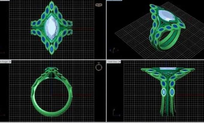 Gig Preview - Design modern 3d cad jewelry design fashionable jewelry for 3d printing