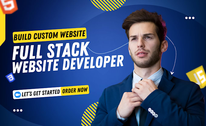 Gig Preview - Build custom website, full stack website, landing page, full stack web developer