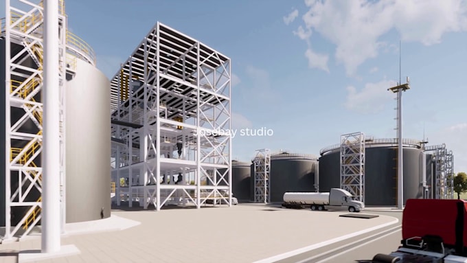 Gig Preview - Do realistic 3d industrial animation 3d manufacturing 3d factory truck animation